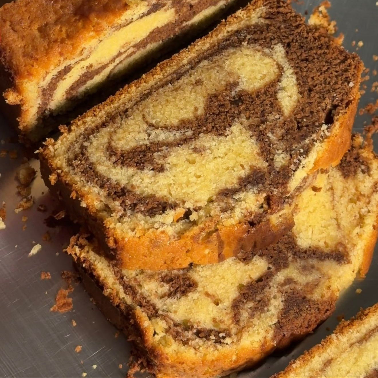 Pound Cake Style Marble Cake